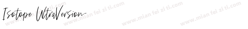 Isotope UltraVersion字体转换